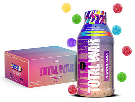 Redcon1 RC1TWRTDRC-12 Total War Ready to Drink Rainbow Candy 12 Pack