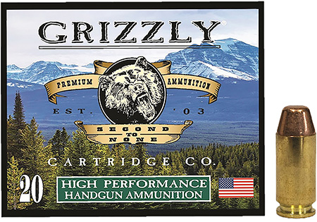 Grizzly Ammo GC40SW5   40S&W 200gr Full Metal Jacket Flat Point 20 Per Box/10 Case