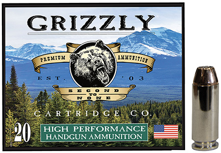 Grizzly Ammo GC10M4   10mmAuto 180gr Jacketed Hollow Point 20 Per Box/10 Case
