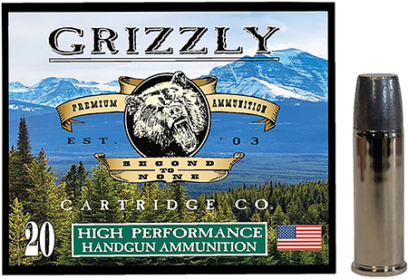 Grizzly Ammo GC44M19   44RemMag 320gr Wide Long Nose Gas Check 20 Per Box/10 Case