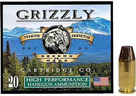 Grizzly Ammo GC45A2   45ACP 230gr Jacketed Hollow Point 20 Per Box/10 Case
