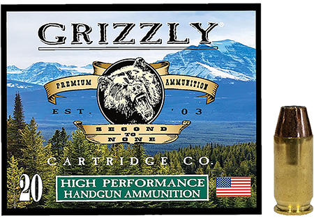 Grizzly Ammo GC45A+P8   45ACP+P 230gr Jacketed Hollow Point 20 Per Box/10 Case