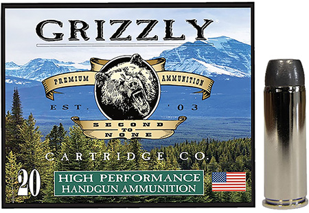 Grizzly Ammo GC45C4   45Colt 265gr Wide Flat Nose Gas Check 20 Per Box/10 Case