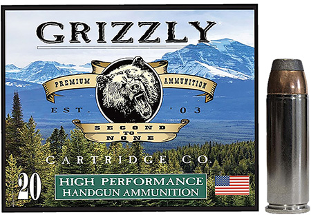 Grizzly Ammo GC45C+P10   45Colt+P 300gr Bonded Flat Point 20 Per Box/10 Case