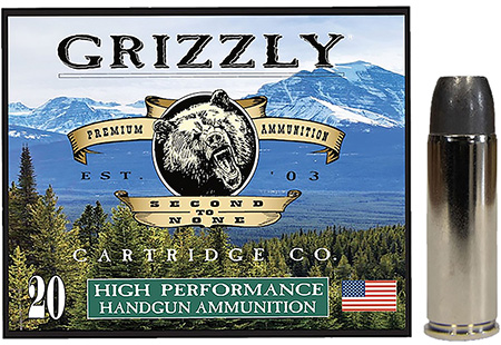 Grizzly Ammo GC45C+P14   45Colt+P 335gr Wide Long Nose Gas Check 20 Per Box/10 Case