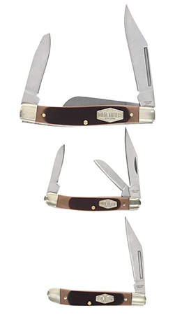 Old Timer 1207768 Q4 Combo Folding Plain Satin Stainless Steel Blade/ Sawcut Polymer Handle