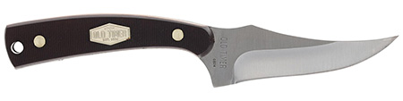 Old Timer 1227067 Sharpfinger  1.60"/3.25" Folding/Fixed Plain Satin Stainless Steel Blade 2.20"/3.75" Brown w/Brass Sawcut Handle