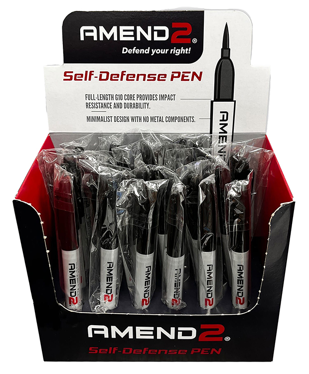 Amend2 A2SELFDEFPENDISP V2 Self Defense Pen Black G10 24pk.