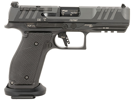 Walther Arms 2897008 PDP Pro Full Size Frame 9mm Luger 20+1 4.50" Black Steel Barrel, Black Optic Ready/Serrated Steel Slide, Black Steel Frame w/Picatinny Rail, Textured Polymer Grip