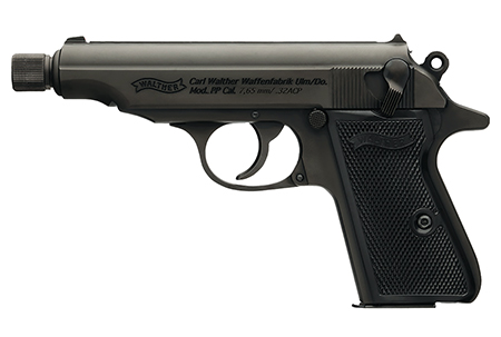 Walther Arms 4796063 PP SD Carry Frame 32 ACP 8+1 3.90" Black Steel Threaded Barrel, Black Steel Slide  &  Frame w/Beavertail, Black Polymer Grip