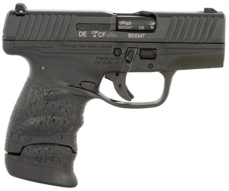 Walther Arms 28902532 PPS M2 Eco Sub-Compact Frame 9mm Luger 8+1 3.20" Black Steel Barrel, Serrated Slide, Black Polymer Frame  &  Grip