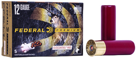 Federal PFC15700 Premium Vital-Shok 12Gauge 3" 12Pellets 00BuckShot 5 Per Box/50 Case