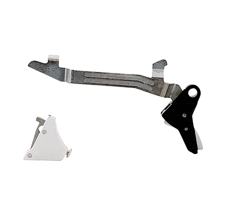 Timney Triggers ALPHAGLOCK5LARGESILVER Alpha Competition  10mm/45 ACP Silver Fits Glock 20/20MOS/21/21MOS/29/30 Gen 5 Large Frame