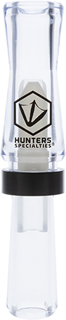 Hunters Specialties HS-WF-DRDC Suzie-Q Double Reed Duck Call Duck Sounds Clear Polycarbonate