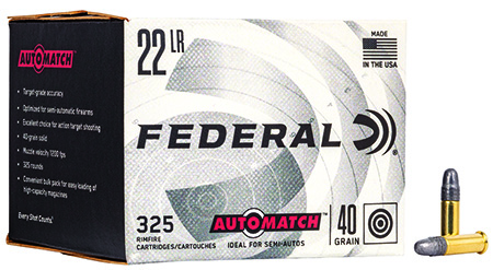 Federal AM22 Champion Training Auto Match 22LR 40gr Lead Round Nose 325 Per Box/10 Case *Bulk