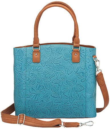 GTM  GTM-51TLD/TBLUE  TOWN TOTE COWHIDE       TURQ