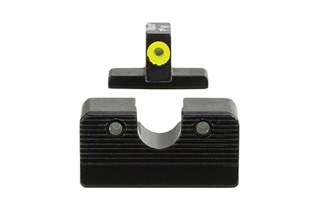 Trijicon 600999 HD XR Night Sight Set Green Tritium/Yellow Outline Front, Green Tritium Rear, Black Frame, Fits FN 509