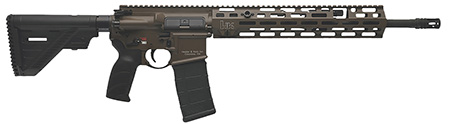 HK 81001203 MR556 A4 5.56x45mm 30+1 16.50" Black Threaded Barrel, Patriot Brown Picatinny Rail Receiver, M-LOK Handguard, 6 Position Black Synthetic Stock, Ambidextrous