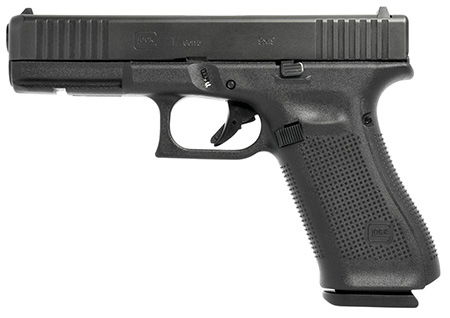 Glock G17517US G17 Gen5 9mm Luger  4.49" Glock Marksman Barrel 17+1, Black Frame  &  nDLC Slide, Rough Texture Modular Backstrap, Ambidextrous Slide Stop, Safe Action Trigger (US Made)