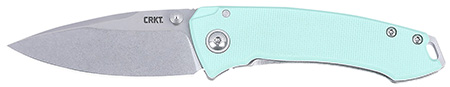 CRKT 2522B Tuna  EDC Compact 2.73" Folding Plain Stonewashed 14C28N Steel Blade, G10/SS Handle