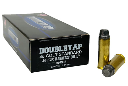 DoubleTap Ammunition 45CS255HC   45Colt 225gr Hardcast Solid 20 Per Box/25 Case