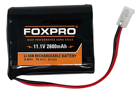 Foxpro LB2600 Lithium Battery  2,600 HellCat Pro
