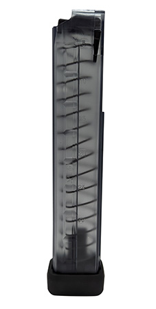 B & T Firearms BT30183N   30rd 9mm Luger Fits MP9/TP9/APC9/SPC9 Translucent Black Polymer w/Bumper