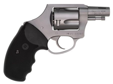 Charter Arms 74429 Boomer  Large 44 Special, 5 Shot 2" Matte Stainless Steel Ported/Tapered Barrel, Matte Stainless Cylinder  &  Frame w/Black Finger Grooved Rubber Grip