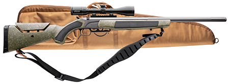CVA PR3233NSCP Accura MR-X 50 Cal 26" Tungsten Cerakote Fluted Threaded Barrel, Drilled  &  Tapped Receiver, Adjustable Black/Gray Webbing Synthetic Stock, KonusPro 309x40mm IR w/BDC, Soft Rifle Case
