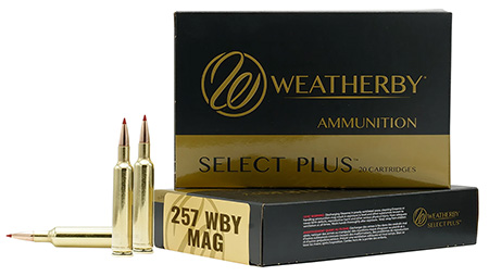 Weatherby F257100SCO Select Plus  257Wthby Mag 100gr Swift Scirocco 20 Per Box/10 Case