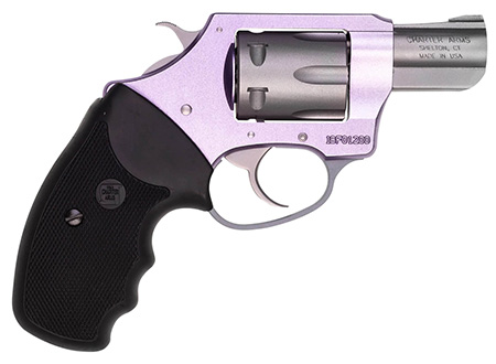 Charter Arms 52240 Pathfinder Lite Lavender Lady Small 22 LR, 8 Shot, 2" Matte Stainless Steel Barrel  &  Cylinder, Lavender Aluminum Frame w/Black Finger Grooved Rubber Grip, Exposed Hammer