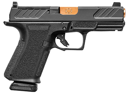 Shadow Systems SS-1305-1D MR920 Foundation 9mm Luger 15+1 4" Bronze TICN Match Grade Barrel  &  Optic Cut/Serrated/SS Logo Stainless Steel Slide, Black Polymer Frame w/Beavertail  &  Picatinny Rail
