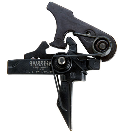 Geissele Automatics 05166 SD 3 Gun Flat Trigger with 4.50-5.50 lbs Draw Weight  &  Black Oxide Finish for AR-15/AR-10