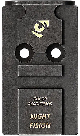Night Fision GLKOPACROFSMOS ACRO P2 Footprint Black Stainless Steel Fits Glock MOS 17/19/47