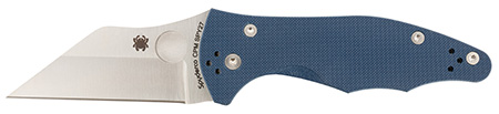 Spyderco C85GPCBL2 Yojimbo 2  3.20" Folding Wharncliffe Plain CPM SPY27 SS Blade, Cobalt Blue G10 Handle