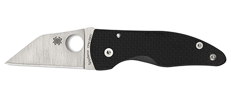 Spyderco C264CFP MicroJimbo  2.45" Folding Wharncliffe Plain Satin CPM S90V Blade, Black Textured Carbon Fiber Handle