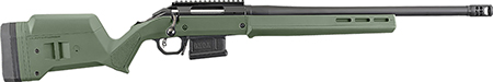 Ruger 26935 American Hunter 308 Win 5+1 20" Matte Black Threaded Barrel, Matte Black Steel Receiver w/Picatinny Rail Receiver, Olive Green Magpul Adjustable Hunter Synthetic Stock, Right Hand
