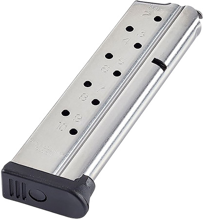 CMC Products MRP9FS10 Range Pro  10rd 9mm Fits 1911 Full Size Stainless/Black Fluoropolymer