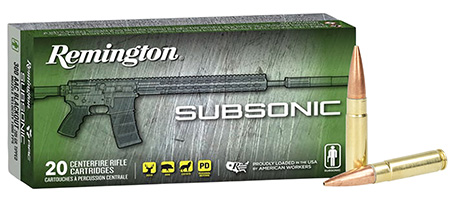 Remington Ammunition 28430   300Blackout 220gr Open Tip Flat Base 20 Per Box/10 Case