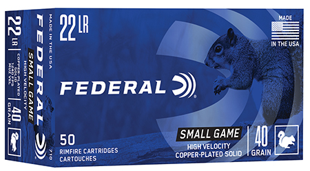 Federal 710   22LR 38gr Copper-Plated Round Nose 50 Per Box/100 Case
