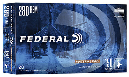 Federal 280B Power-Shok  280Rem 150gr Soft Point 20 Per Box/10 Case