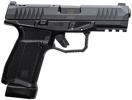 AREX 815537024074 Delta M Gen2 Compact Frame 9mm Luger 15+1 4" Black Steel Barrel, Black Nitride Steel Optic Cut/Serrated Slide, Black Polymer Frame w/Picatinny Rail, Black Stippled Grip, Ambidextrous