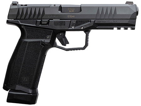 AREX 815537023893 Delta L Gen2 9mm Luger 17+1 4.50" Black Barrel, Black Nitride Optic Cut/Serrated Slide, Black Frame, Ambidextrous
