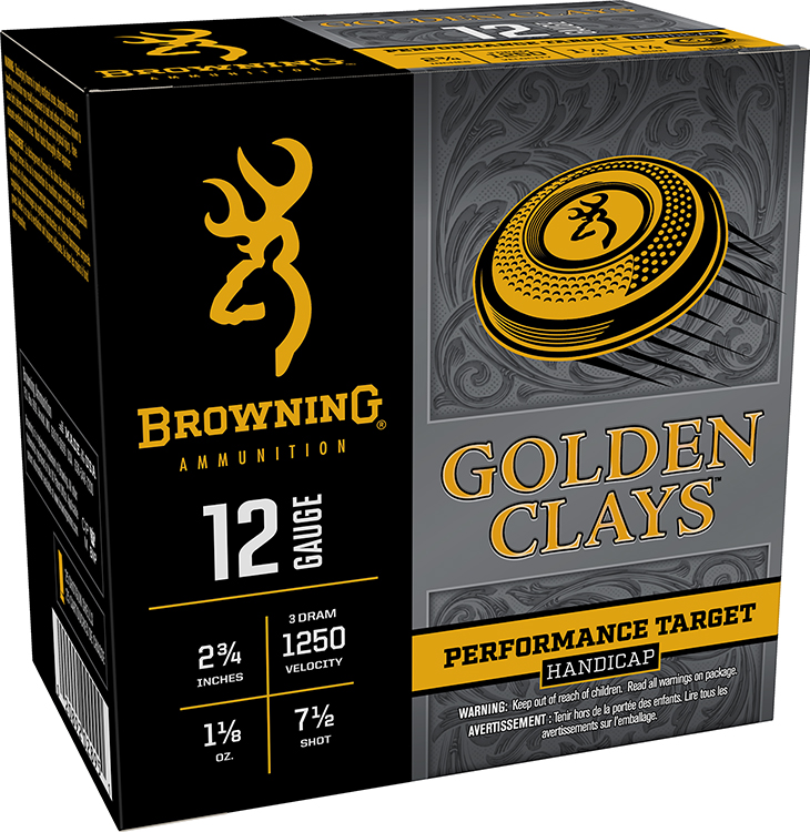 Browning Ammo BGC12HA7 Golden Clays  12Gauge 2.75" 1 1/8oz 7.5Shot 25 Per Box/10 Case