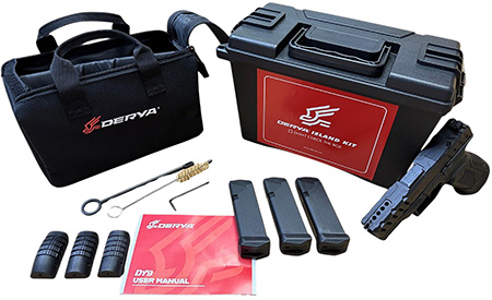 Derya Firearms DY9.ISL.US DY9 Island Kit 9mm Luger 15+1 3.86" Black Melonite Steel Barrel, Black Melonite Steel Optics Ready/Serrated Slide, Black Melonite Polymer Frame, RMR Footprint