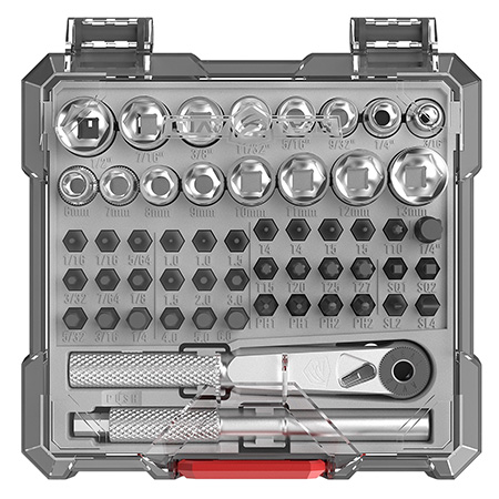 Real Avid AVX3SGBS52 X3 Driver Socket/Gunsmithing Bit Set Black/Gray 52 Pieces