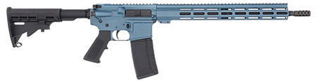 Great Lakes Firearms GL15223BLU AR-15  223 Wylde 30+1 16" Black Nitride Threaded Barrel, Blue Titanium Cerakote Aluminum Receiver w/Picatinny Rail, M-LOK Handguard, Black Polymer Stock, Mil-Spec Grip