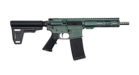 Great Lakes Firearms GL15223SSPBCHG AR-15  223 Wylde 30+1 7.50" Black Nitride Threaded Barrel, M-LOK Handguard, Charcoal Green Cerakote Aluminum Receiver w/Picatinny Rail, Black Polymer Mil-Spec Grip