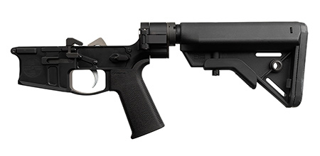 Shield Arms SA-SA15FB SA-15 Complete Lower Receiver Multi Aluminum Black Anodized B5 Systems Bravo for AR-15