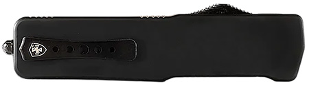 Templar Knife  Premium LW  Small 3.25" OTF Dagger Plain Black Oxide Stonewashed Powder Coated D2 Steel Blade, 5" Aluminum Handle